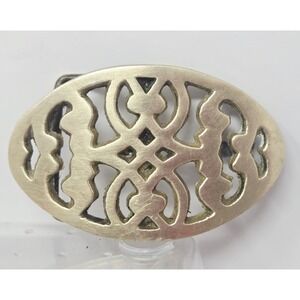 Vintage Celtic Solid Brass Belt Buckle 2.5 x 1.5